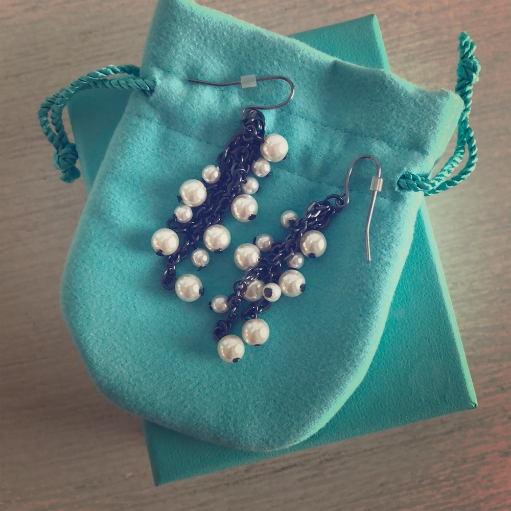 Lovely pearl chandelier earrings